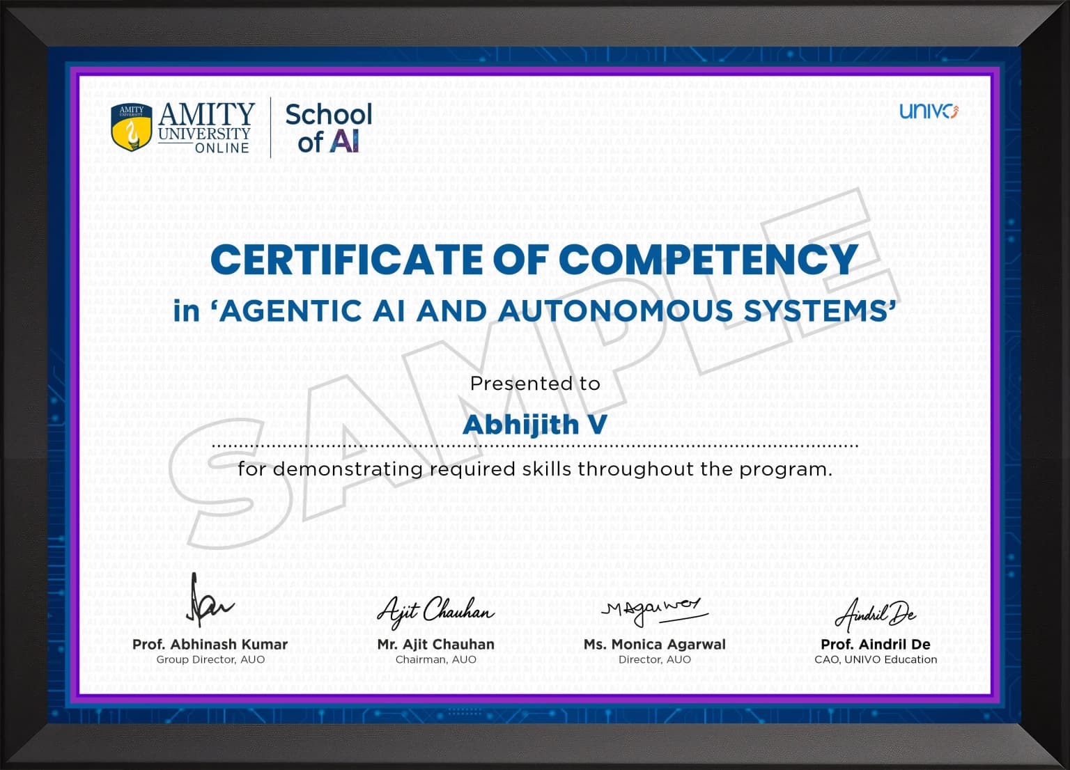 Certificate mockup