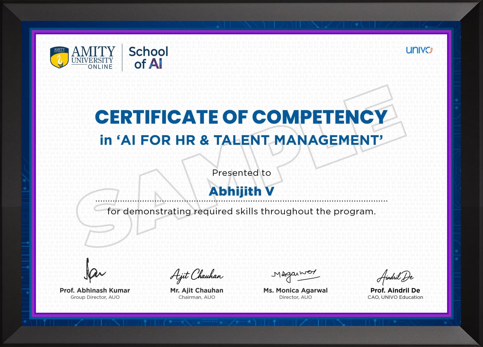 Certificate mockup