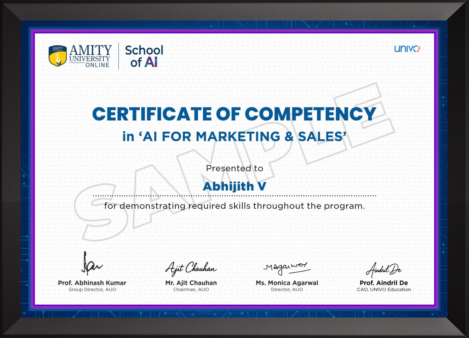 Certificate mockup