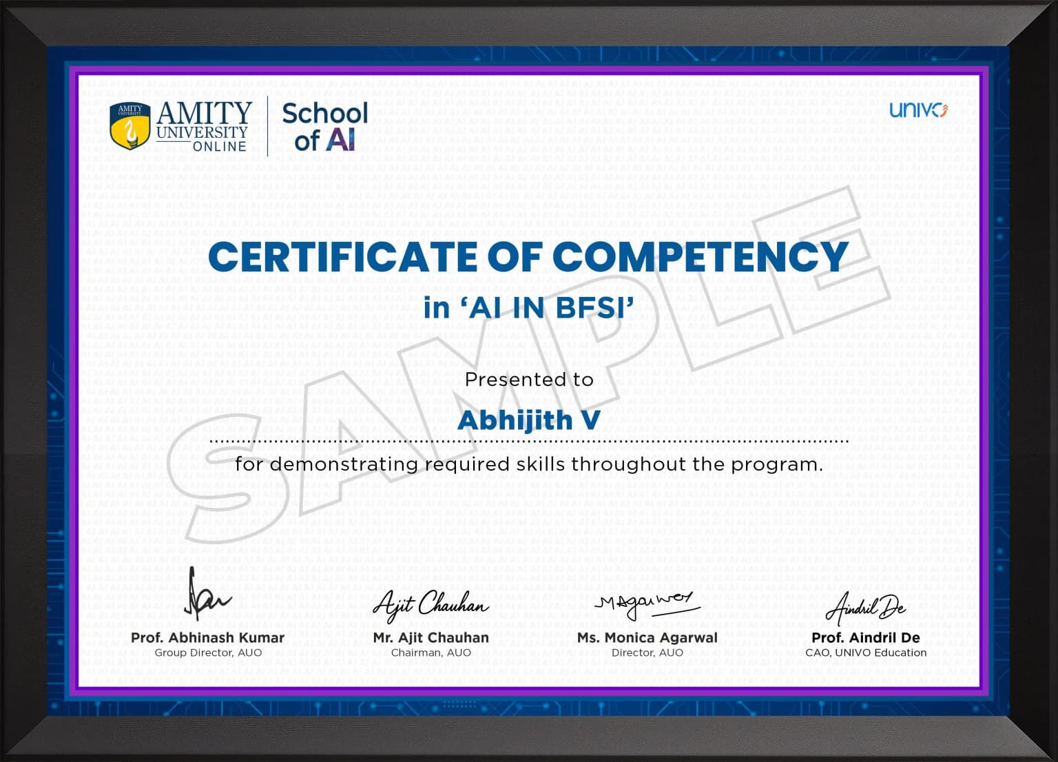 Certificate mockup
