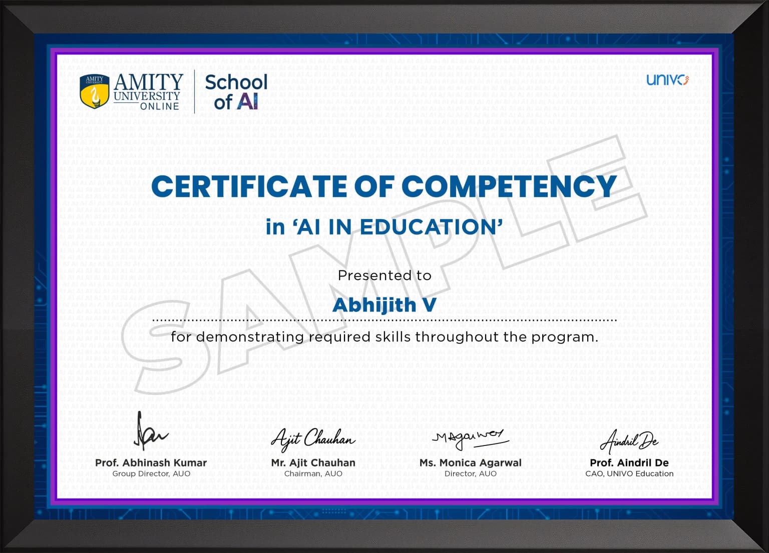 Certificate mockup