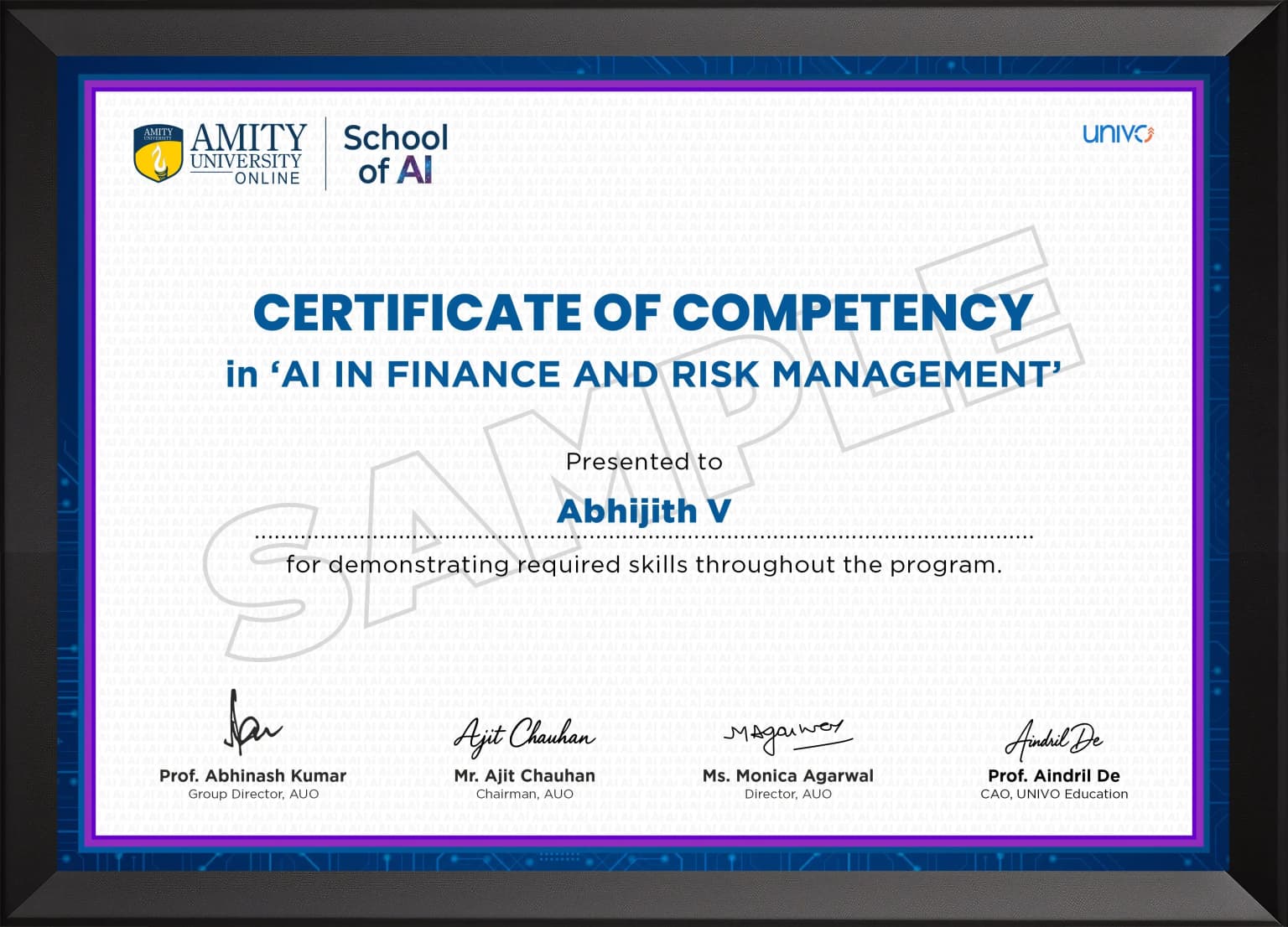 Certificate mockup