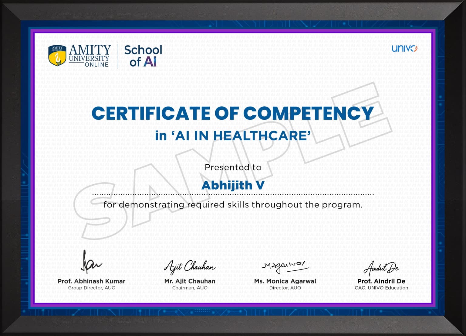 Certificate mockup